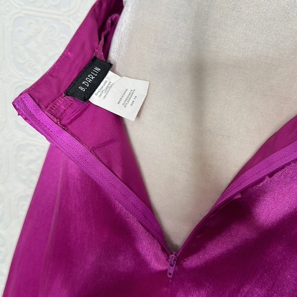 B. Darlin | Magenta Hi-Low Halter Formal Dress - Picture 12 of 15